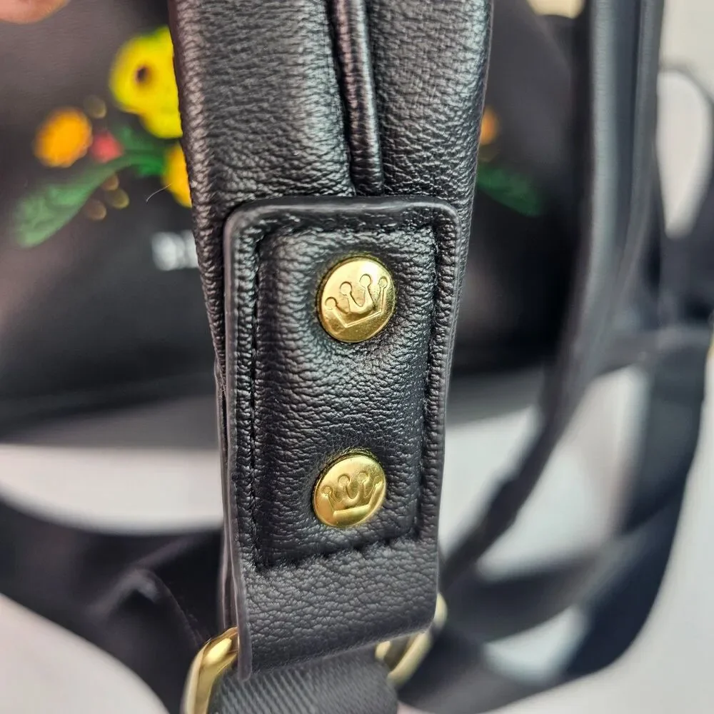 Loungefly Pixar Coco Marigold Floral Mini Backpack Cream Black Disney Bag